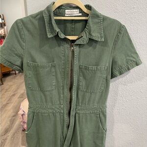 Urban Outfitters Sage Green Utility Romper